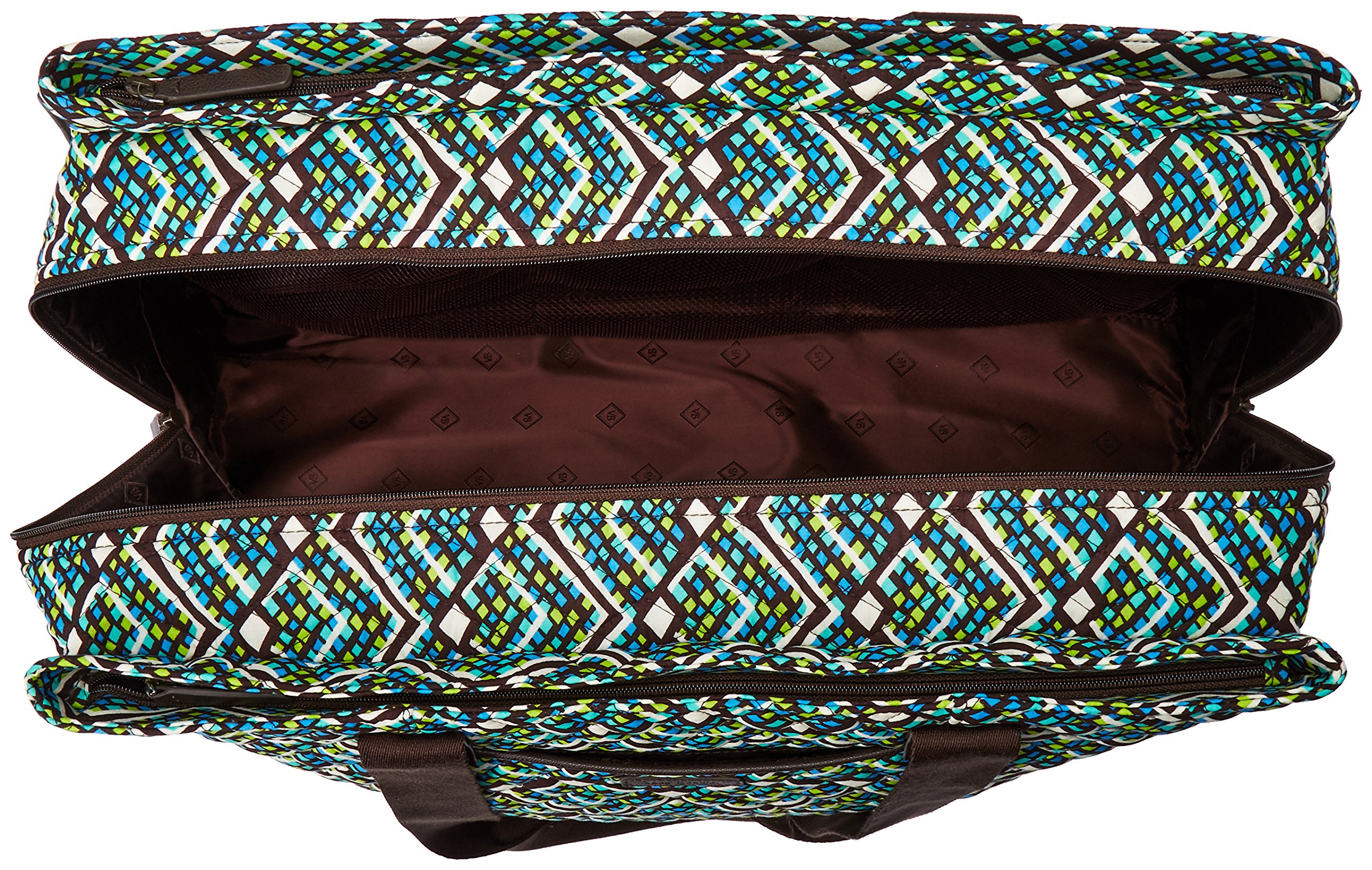 Vera Bradley Women's Cotton Triple Compartment Travel Bag - Lightweight Carry-On Tote for Work, Gym & Weekend Getaways | Spacious Organizer with Pockets | Perfect for Business Trips, Beach Vacations & Daily Commute