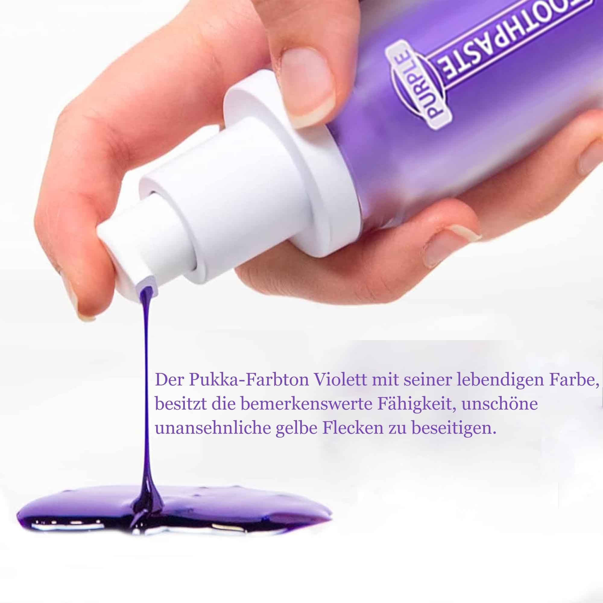 Purple Teeth Whitening Toothpaste - Natural Stain Remover for Yellow Teeth | Brighten Smile, Fresh Breath | Perfect for Daily Oral Care & Coffee/Wine Stain Removal