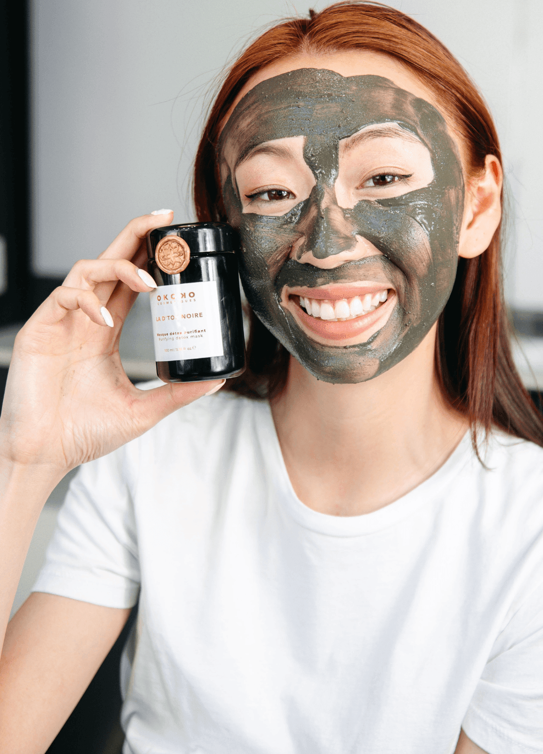 LA D’tox Noire Detox Clay Mask with Activated Charcoal & Niacinamide - Deep Cleansing & Pore Minimizing Face Mask for Acne-Prone & Oily Skin - Perfect for Spa Nights & Self-Care Routines