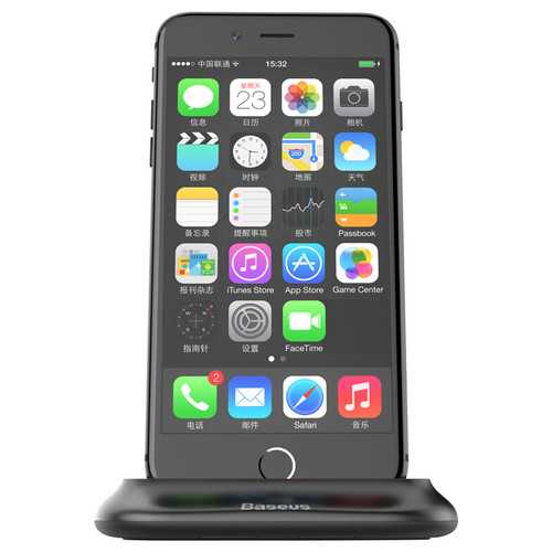 Baseus Little Volcano Charging Station Dock - 3 in 1 Desktop Phone Stand Holder for iPhone 7/8/X, Samsung, Android Phones - Perfect for Office, Home & Travel Use
