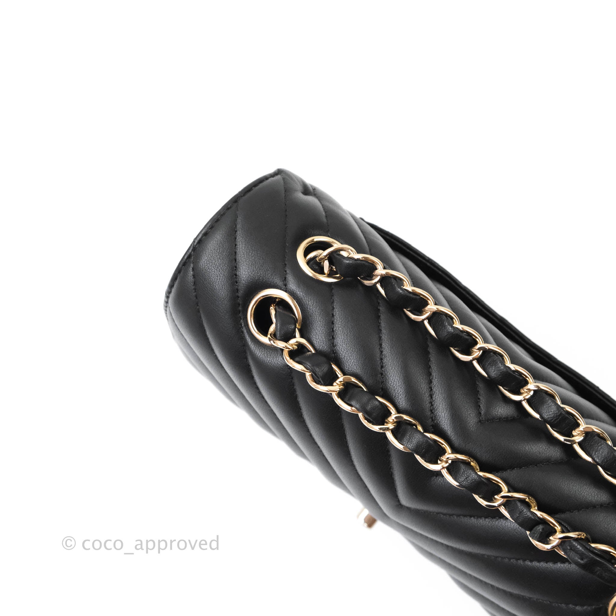 Chanel Classic Chevron Small Medium Double Flap Bag - Black Lambskin Leather with Gold Hardware | Luxury Handbag for Women, Perfect for Parties, Dates & Everyday Elegance