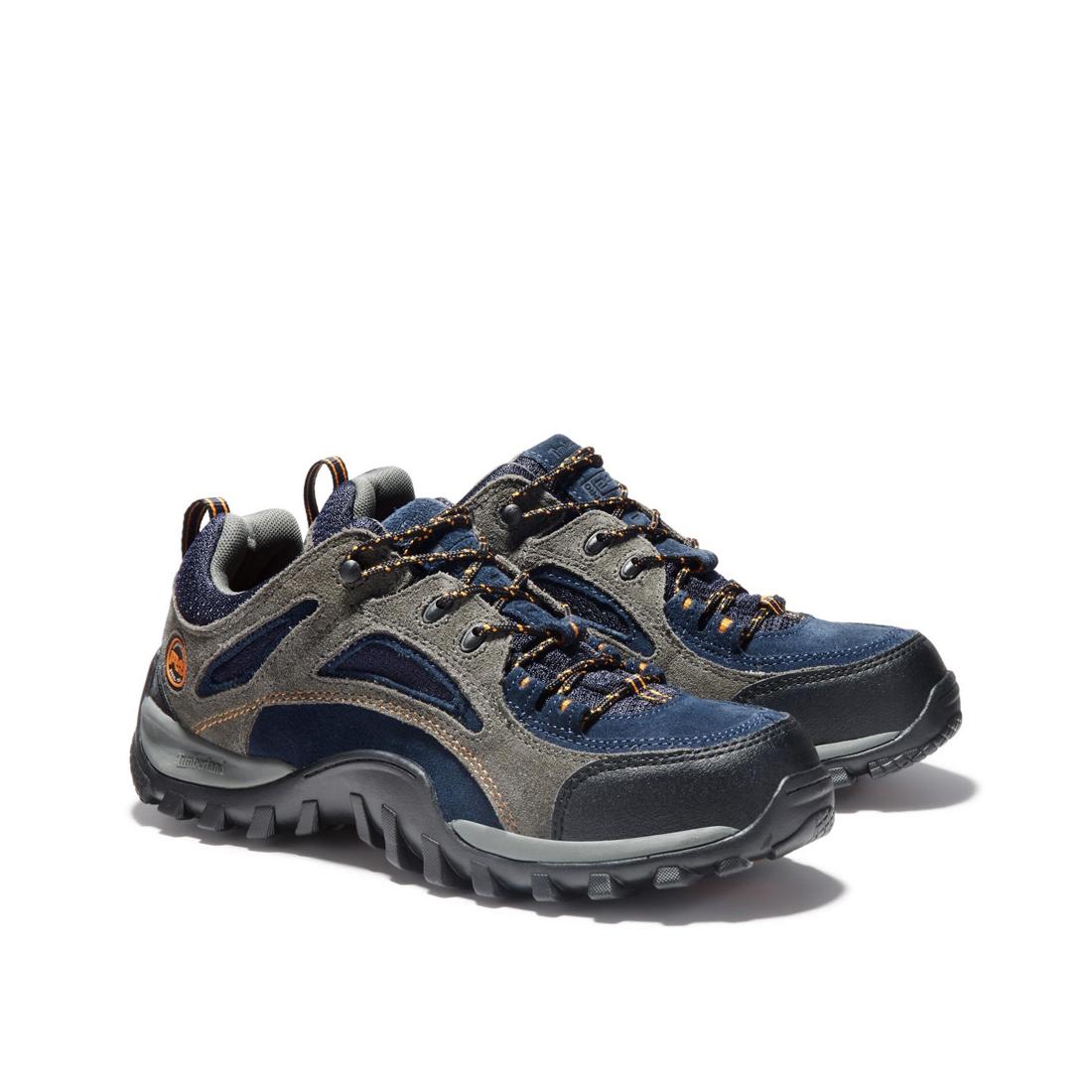 Steel Toe Work Boots for Men - Waterproof & Slip Resistant Safety Shoes - Heavy Duty Construction Work Boots for Outdoor, Industrial & Warehouse Jobs (Blue)