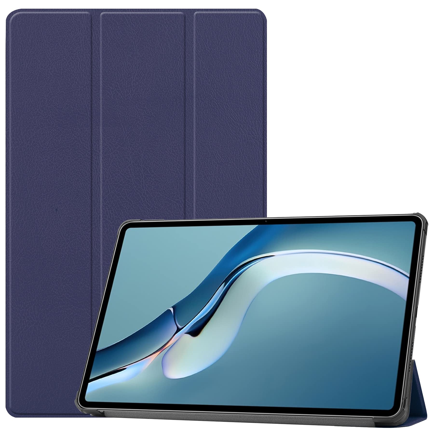 Huawei MatePad Pro 12.6 2021 Tablet Case - Lightweight Trifold Stand Cover with Hard Back & Full-Body Protection | Shockproof Rugged PC Case (Blue) for Work, Travel & Home Use