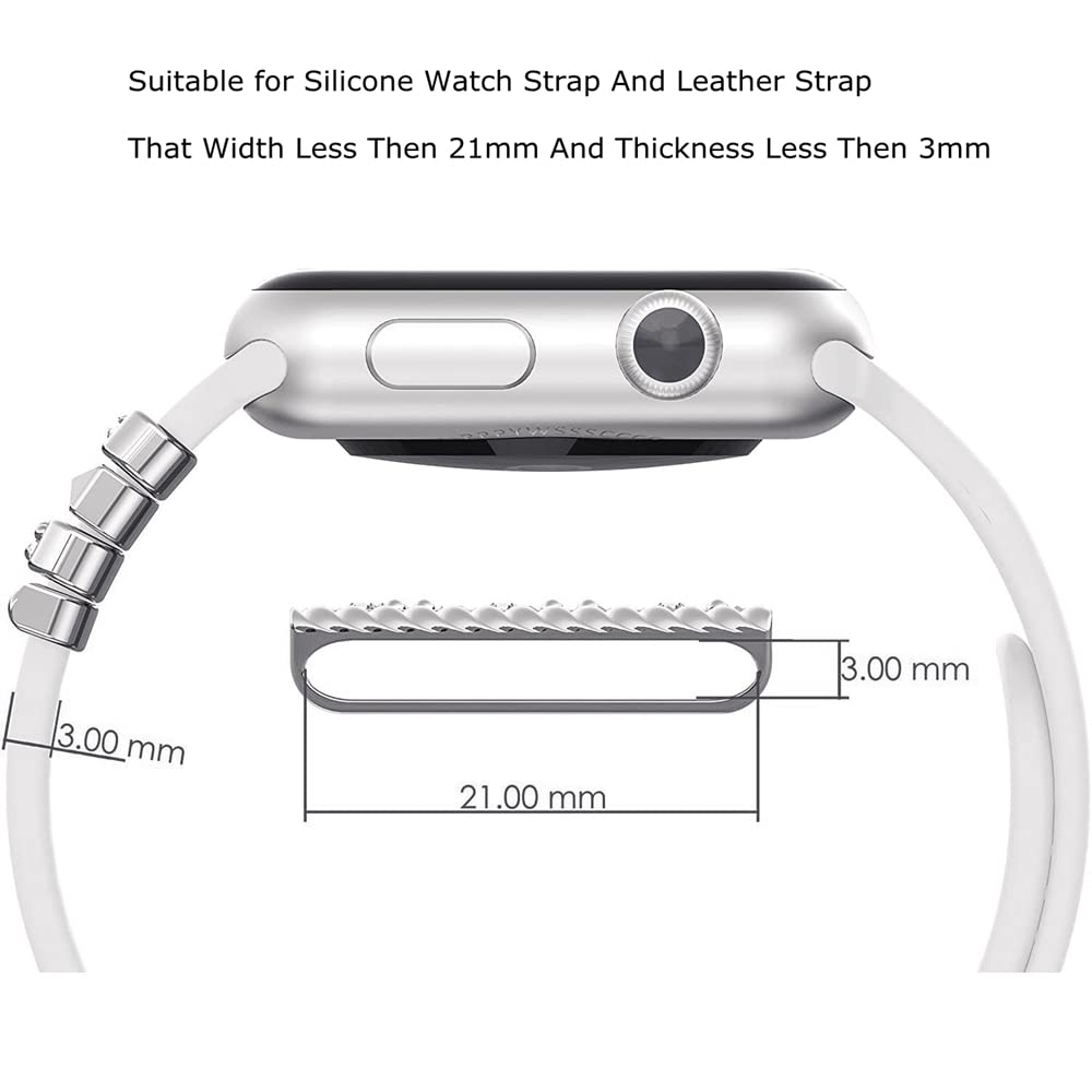 Apple Watch Charms Set for Series 9-1 - Decorative Bands for Work & Gym
