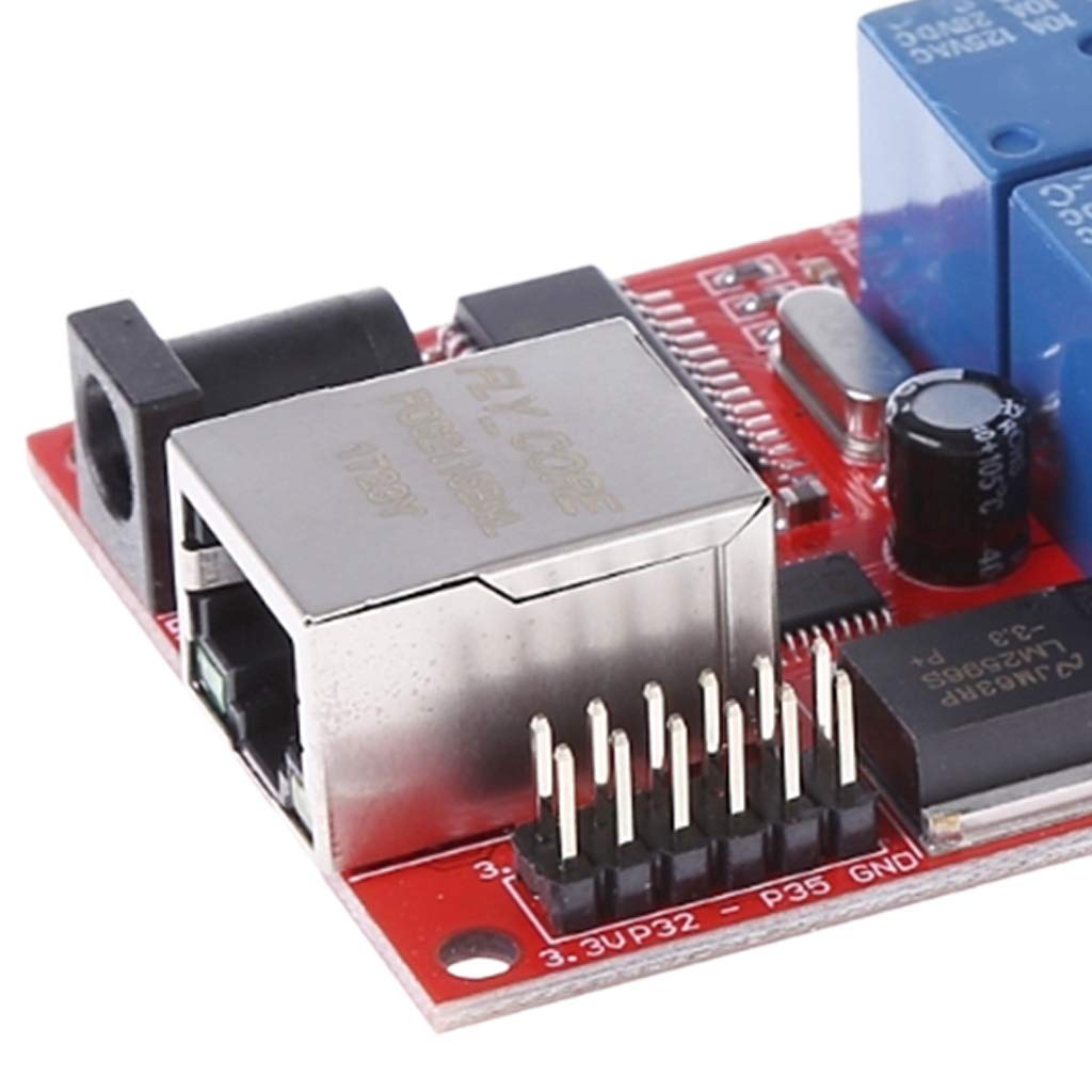 2-Way LAN Ethernet Relay Board with Delay Switch for Home Automation