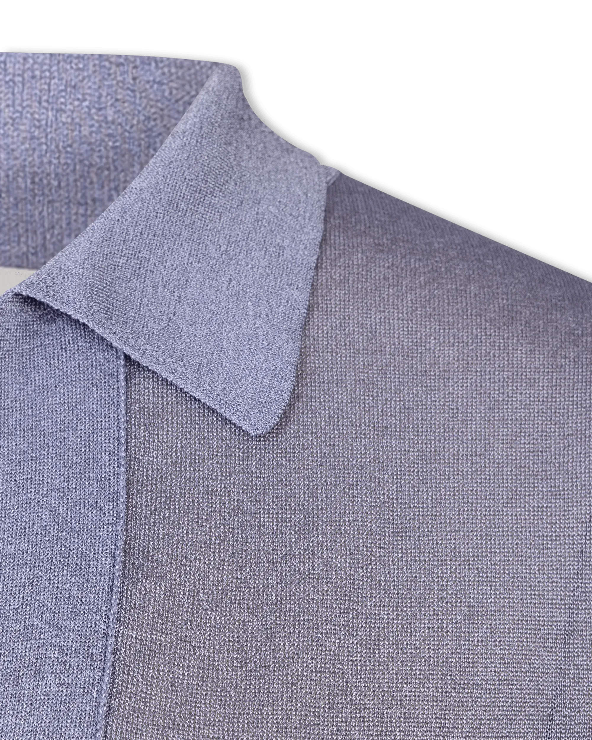 Butterfly Print Polo Sweater for Men - Stylish Casual Knit Top for Work, Golf & Everyday Wear