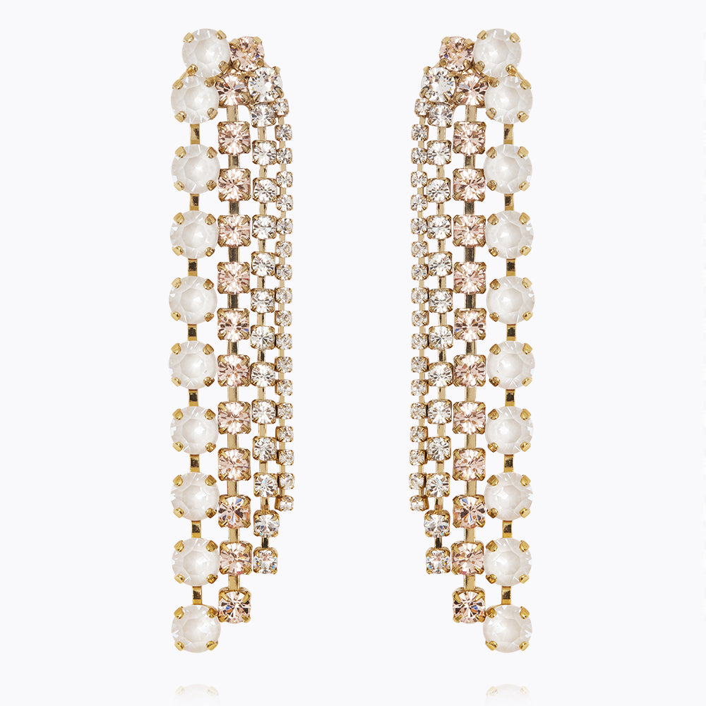 Camilia Elegant Pearl Drop Earrings - Electric White & Silver Combo for Women | Perfect for Weddings, Parties & Special Occasions