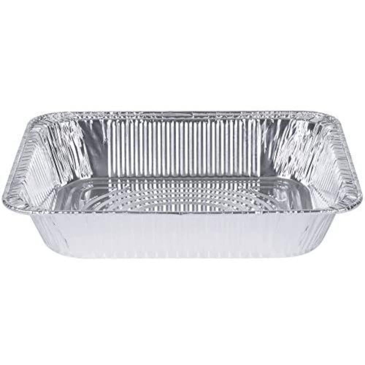 Nicole Fantini 9x13 Inch Disposable Half-Size Deep Aluminum Foil Pans - Heavy Duty Grill Drip Grease Trays for Catering, Baking, Roasting (Pack of 2500) | Perfect for BBQ Parties, Food Prep & Bulk Cooking