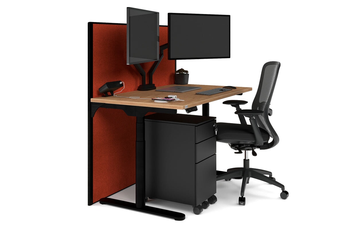 Flexi Premium Height Adjustable Single Workstation [1400L x 700W] - Ergonomic Standing Desk for Home Office, Gaming & Study - Electric Sit Stand Desk with Memory Function