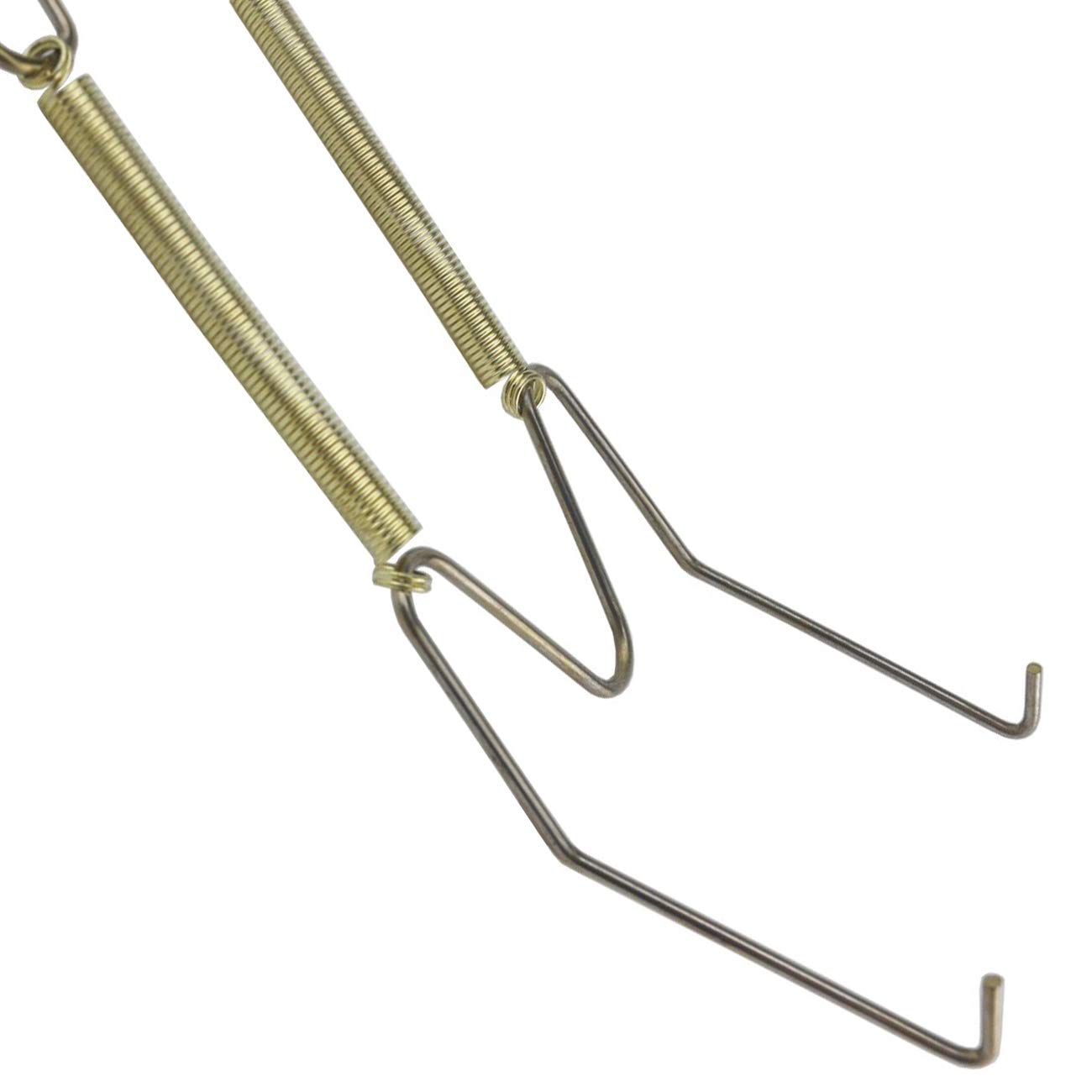 TIHOOD 10-Pack 8 Inch Invisible Wall Plate Hangers - Brass Coated Plate Display Hooks for 7.5