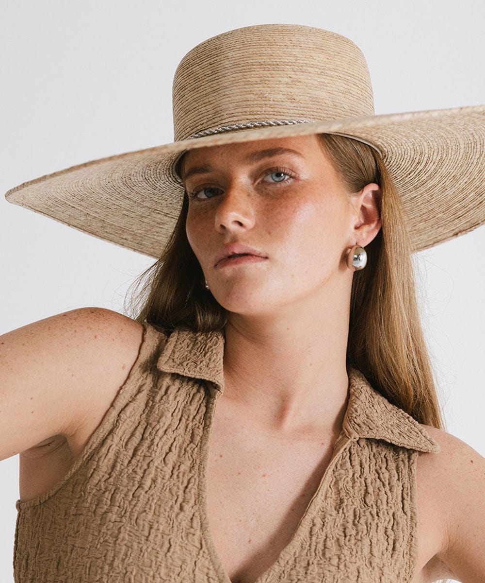Jae Wide Brim Boater Straw Hat for Women - Summer Beach Sun Hat with UPF 50+ Protection - Fashionable Wide Brim Hat for Outdoor, Garden, Travel and Vacation