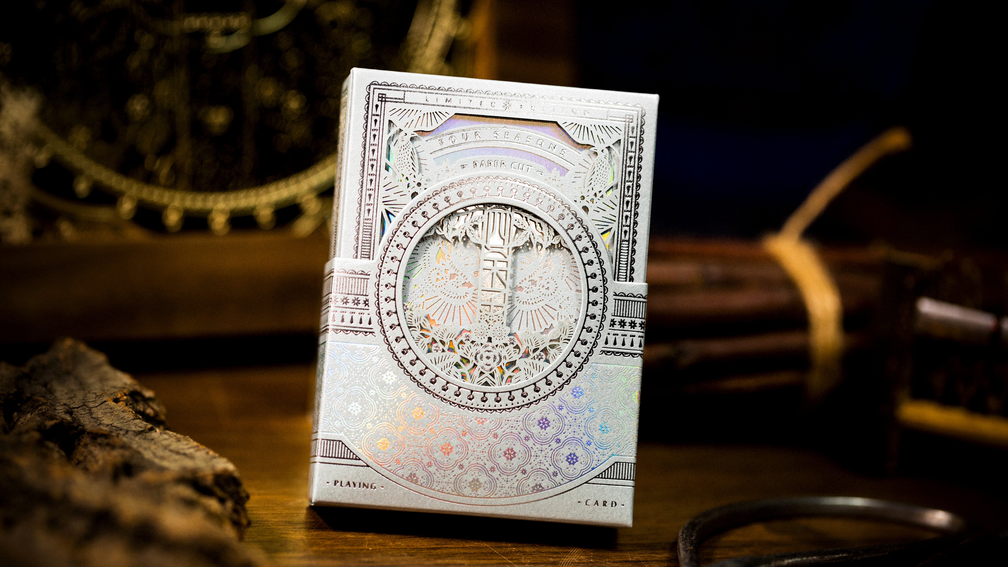 The Four Seasons Wooden Boxset Ark Playing Cards - Premium Collectible Deck for Card Games, Magic Tricks & Gifts | Perfect for Poker Nights, Game Parties & Holiday Presents