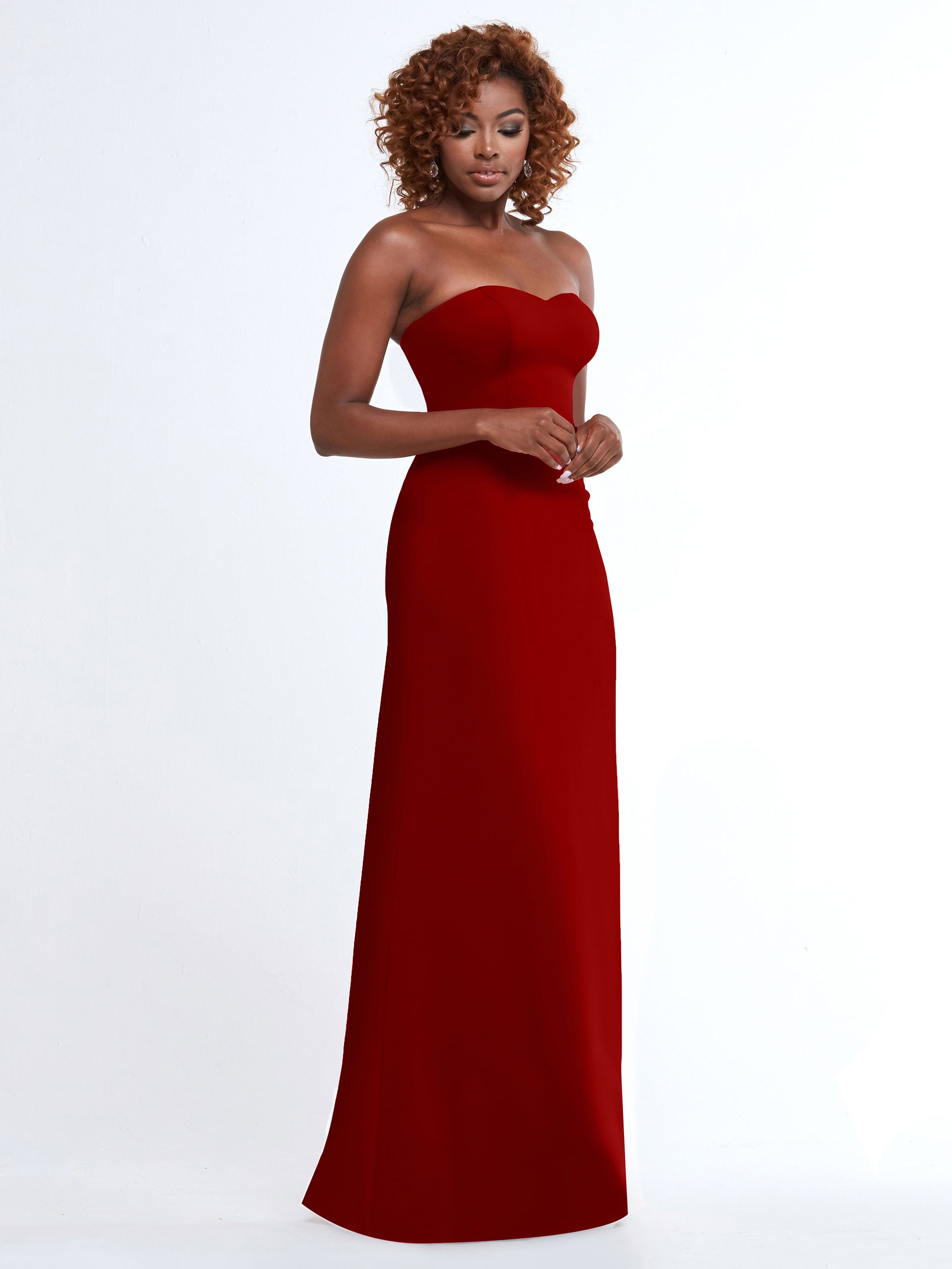 Elegant 83044 A-Line Double Knit Strapless Sweetheart Neckline Bridesmaid Dress - Perfect for Weddings, Formal Events & Special Occasions