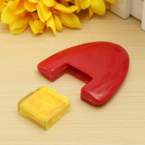 Zhongjiuyuan 1 Pack Yellow DIY Sewing Tools - Triangular Colorful Chalk Wheel with 5 Replacement Chalks for Fabric Marking | Perfect for Quilting, Dressmaking & Tailoring Projects