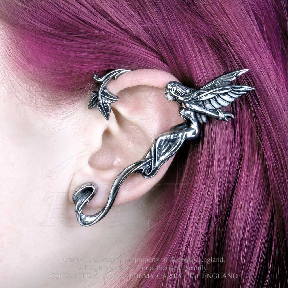 Alchemy Gothic Fairy Grove Ear Wrap - Elegant Gothic Jewelry for Women | Perfect for Parties, Weddings & Gothic Fashion
