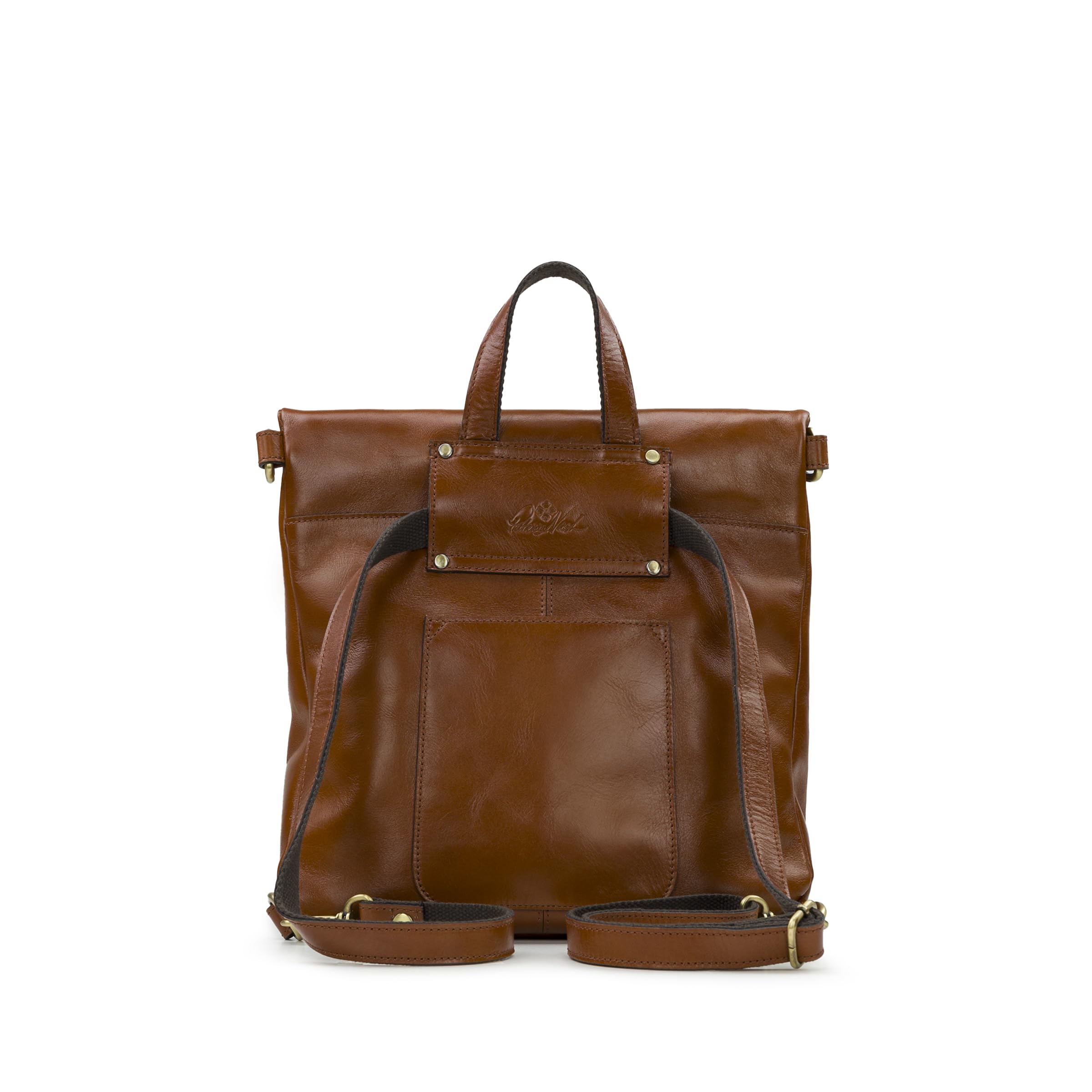 Patricia Nash Luzille 100% Full Grain Leather Backpack for Women - Convertible Backpack Tote - Genuine Leather Backpack Purse & Crossbody Bag in Tan (One Size) - Perfect for Travel, Work & Everyday Use