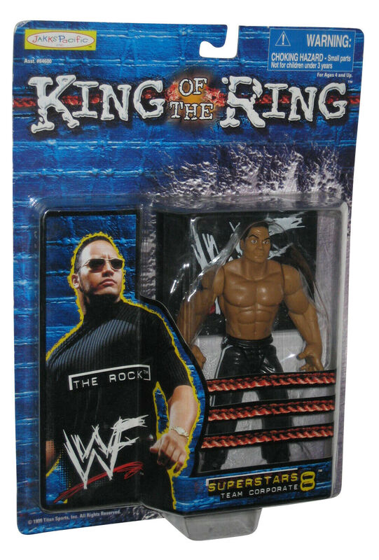 1999 WWF Jakks Pacific Superstars Series 8 Team Corporate The Rock Action Figure - Collectible Wrestling Toy for Fans, Display & Play - Perfect for WWE Memorabilia Collections & Nostalgic Gift Giving
