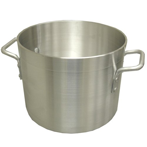 Winco Heavy-Duty Aluminum Stock Pot 20 Quart with 4mm Thick Bottom - Perfect for Commercial Kitchens, Catering & Large Family Cooking