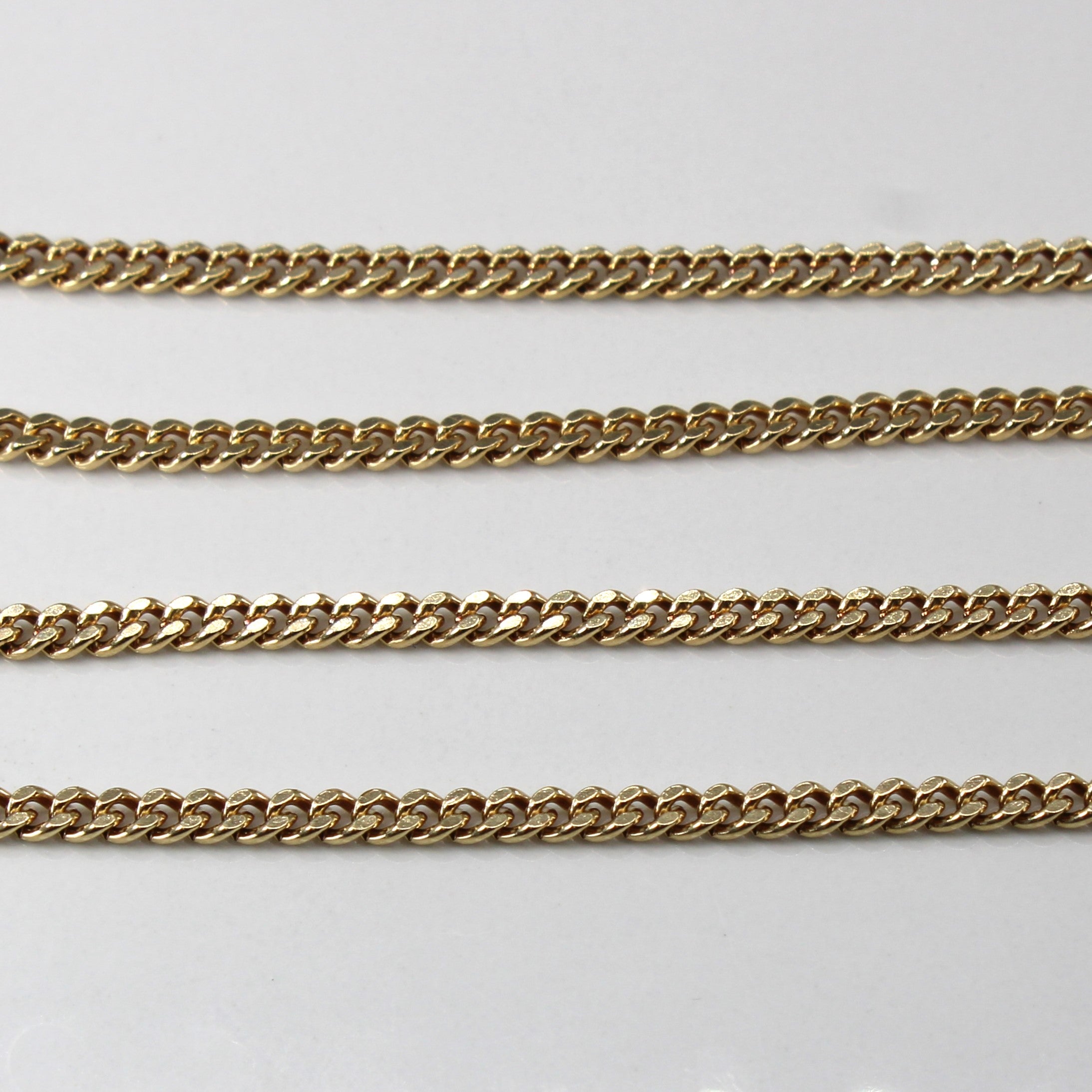 10K Yellow Gold Curb Link Chain Necklace - 20 Inch Solid Gold Cuban Chain for Men & Women | Perfect for Layering, Gifting & Everyday Wear