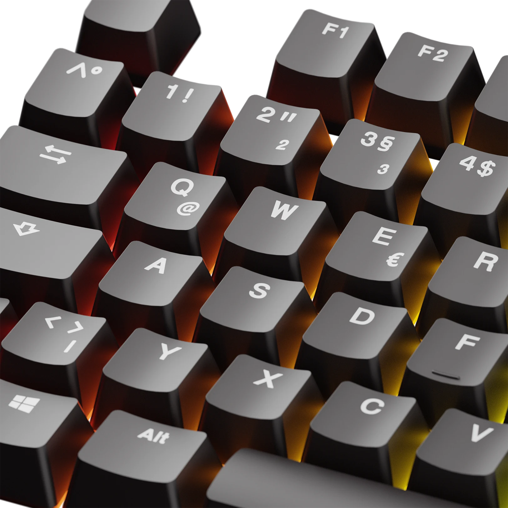 Keycaps Basics Classic Black DE - Mechanical Keyboard Keycaps for Typing & Gaming | Durable ABS Keycaps for PC, Mac, Laptop