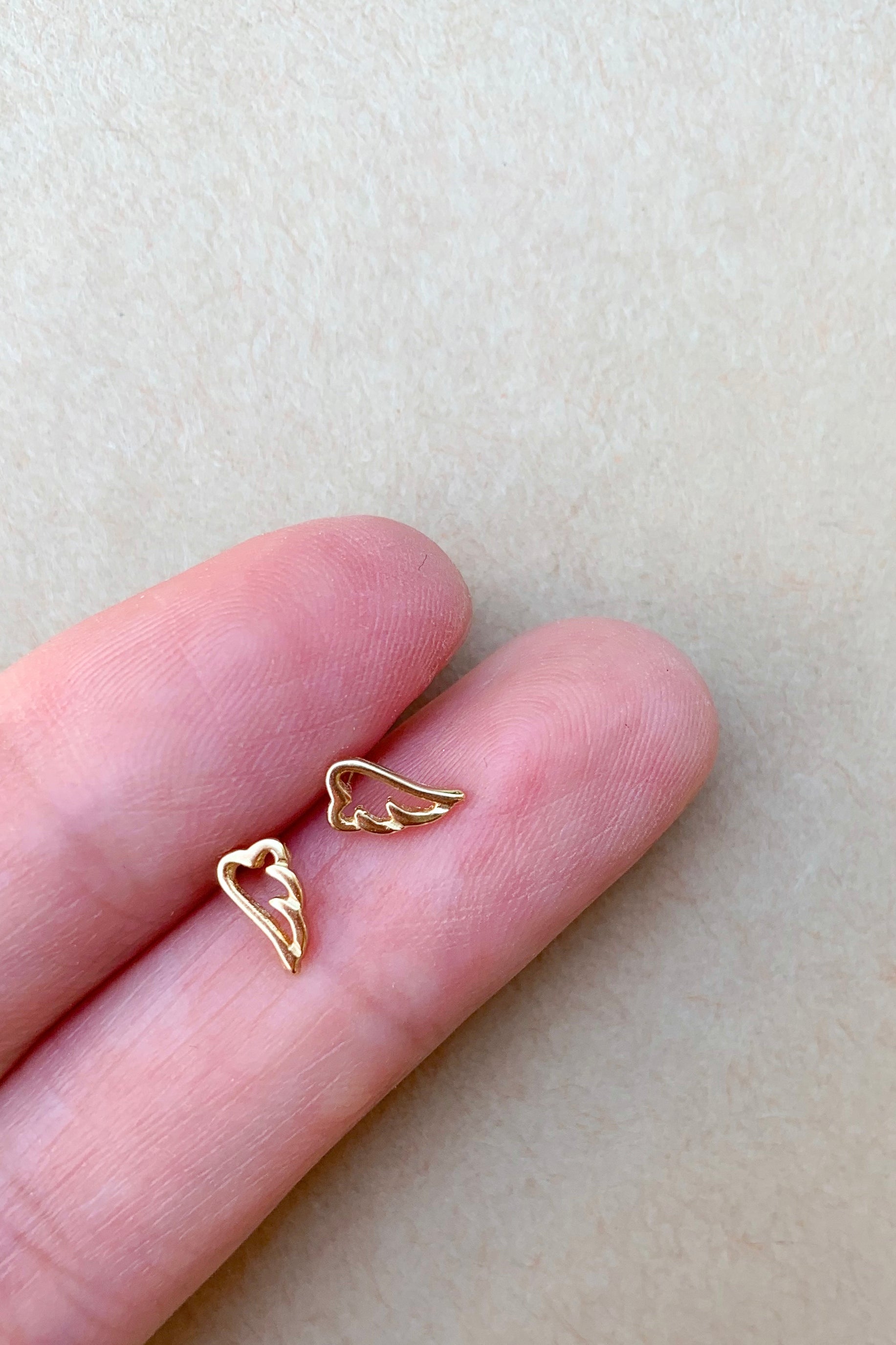 14K Gold Plated Wings Tiny Earrings - Elegant Bridal Party Gifts for Wedding, Bridesmaids, Anniversary & Special Occasions