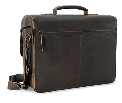 Aunts & Uncles Hunter Big Finn XL Business Bag - Premium Leather Laptop Briefcase for Men & Women - Perfect for Office, Travel & Professional Meetings