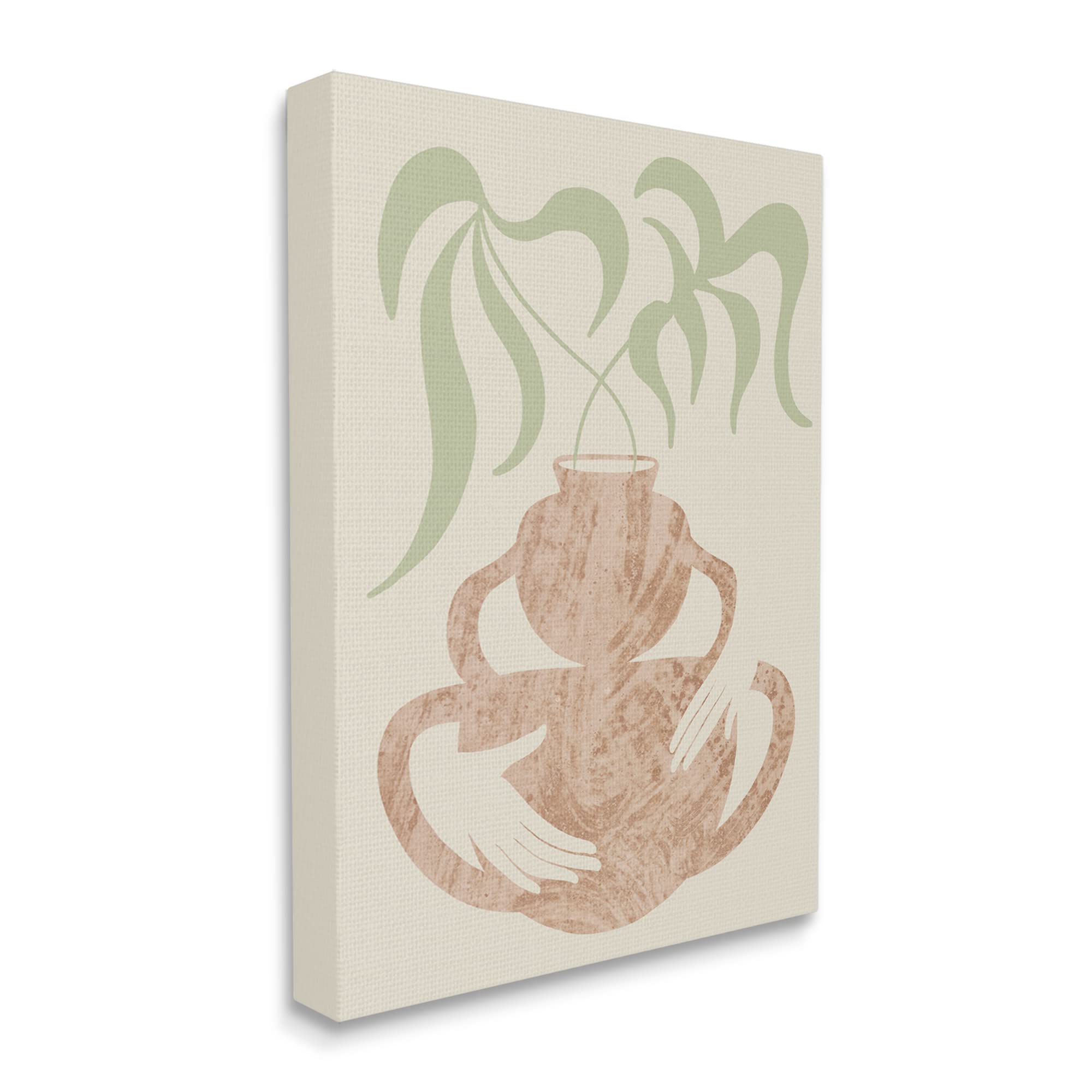 Stupell Industries Botanical Leaves & Flower Pot Handles Wall Art Collage - Modern Home Decor by Lil' Rue | Perfect for Living Room, Bedroom or Office Decor