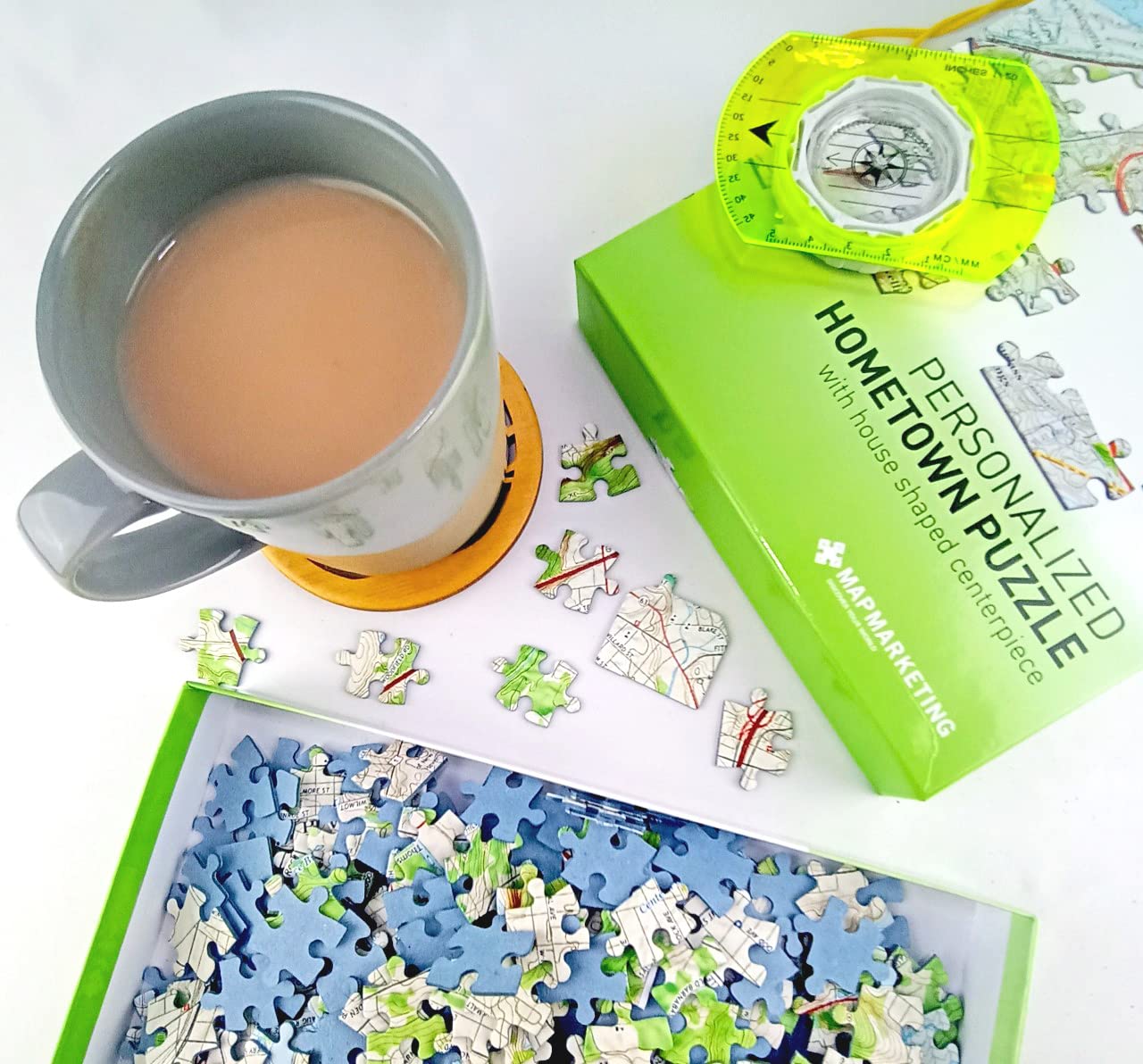 My Hometown Custom Map Jigsaw Puzzle - 400 Piece Personalized Housewarming Gift for Puzzle Lovers | Unique New Home & First Home Decor | Perfect for Family Game Nights & Memory Keepsakes