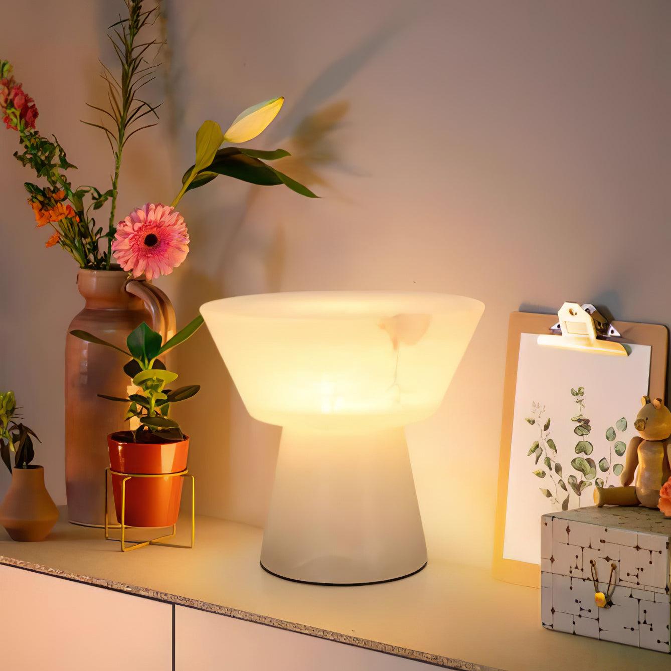 Elegant Beta Marble Table Lamp - Modern Home & Office Decor Lighting for Bedroom, Living Room, or Study Desk