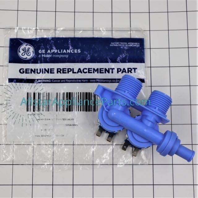 WH13X10023 Washing Machine Water Inlet Valve Replacement Part - Compatible with GE, Hotpoint & More - Easy DIY Installation for Laundry Room & Home Appliance Repair