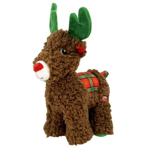 KONG Holiday Sherps Reindeer Dog Toy - Durable Chew Toy for Small & Medium Dogs - Perfect for Christmas Gifts & Playtime Fun