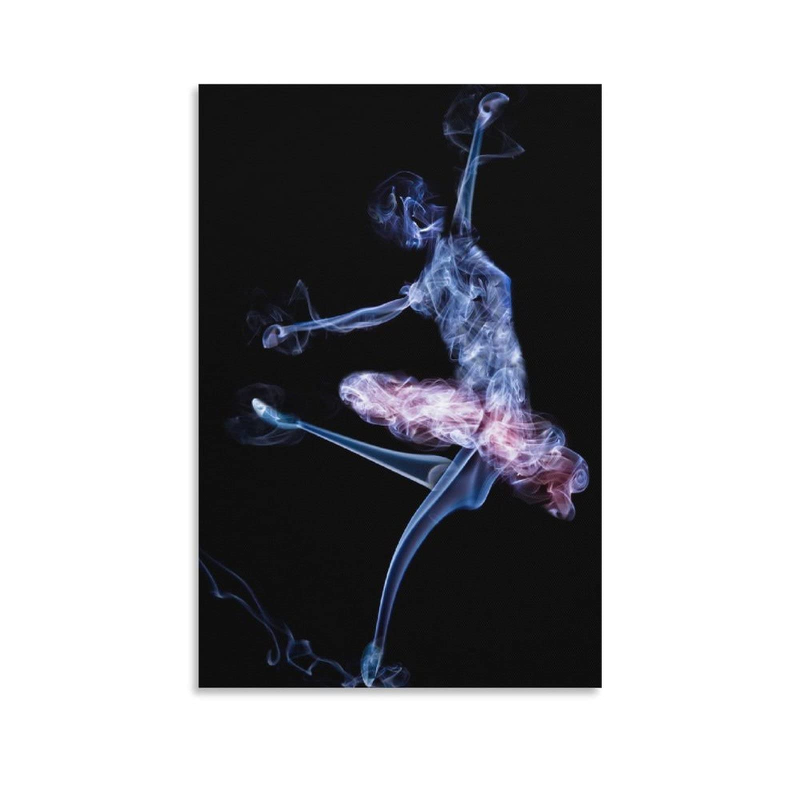 Dancing Smoke Dancer Figure - Harmony Move Spirit Lady Canvas Wall Art Poster - 24x36 inch (60x90cm) - Modern Home Decor for Living Room, Bedroom & Office