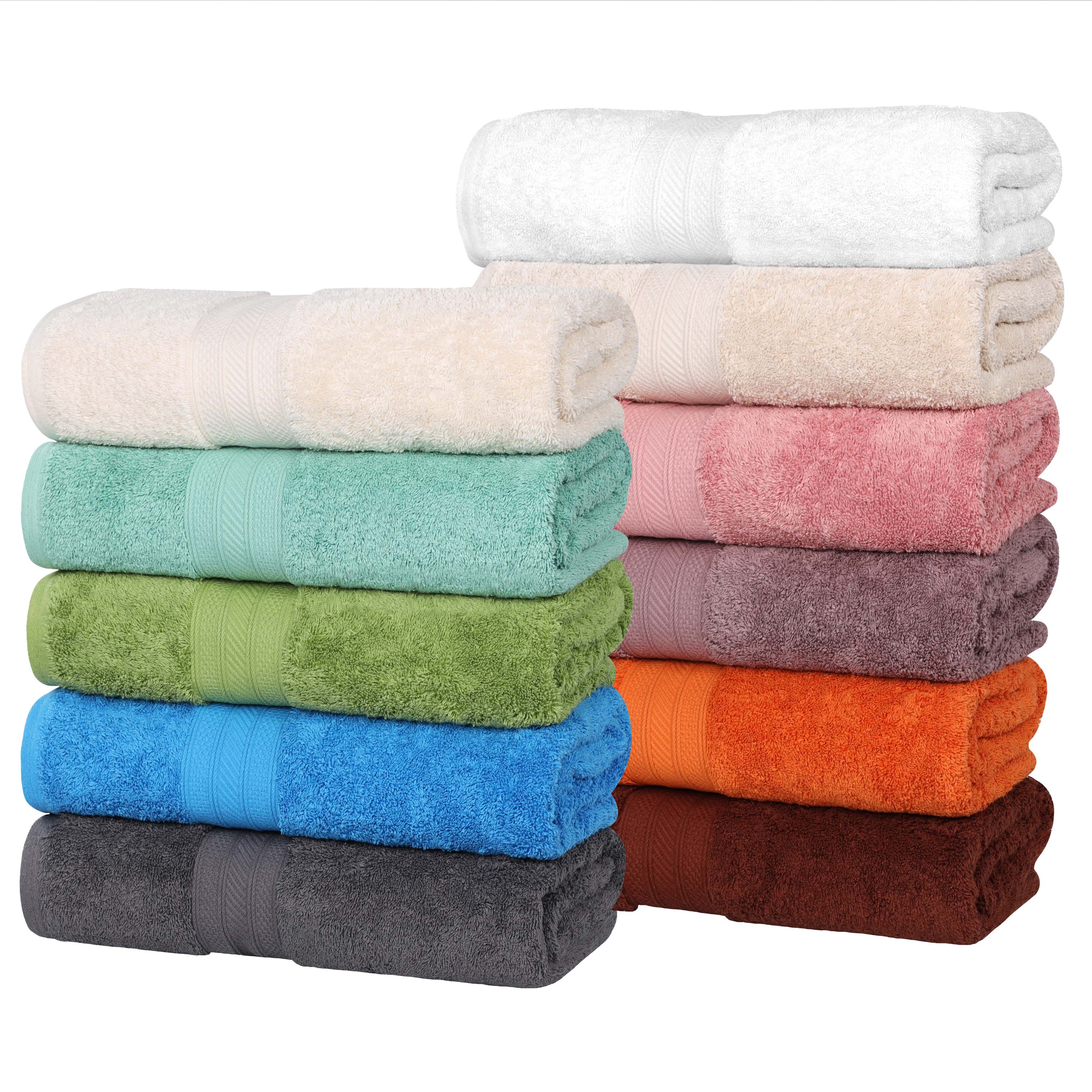 Premium Atlas Cotton 4-Piece Bath Towel Set - Ultra Absorbent, Heavyweight & Soft - Perfect for Spa, Bathroom & Luxury Home Use