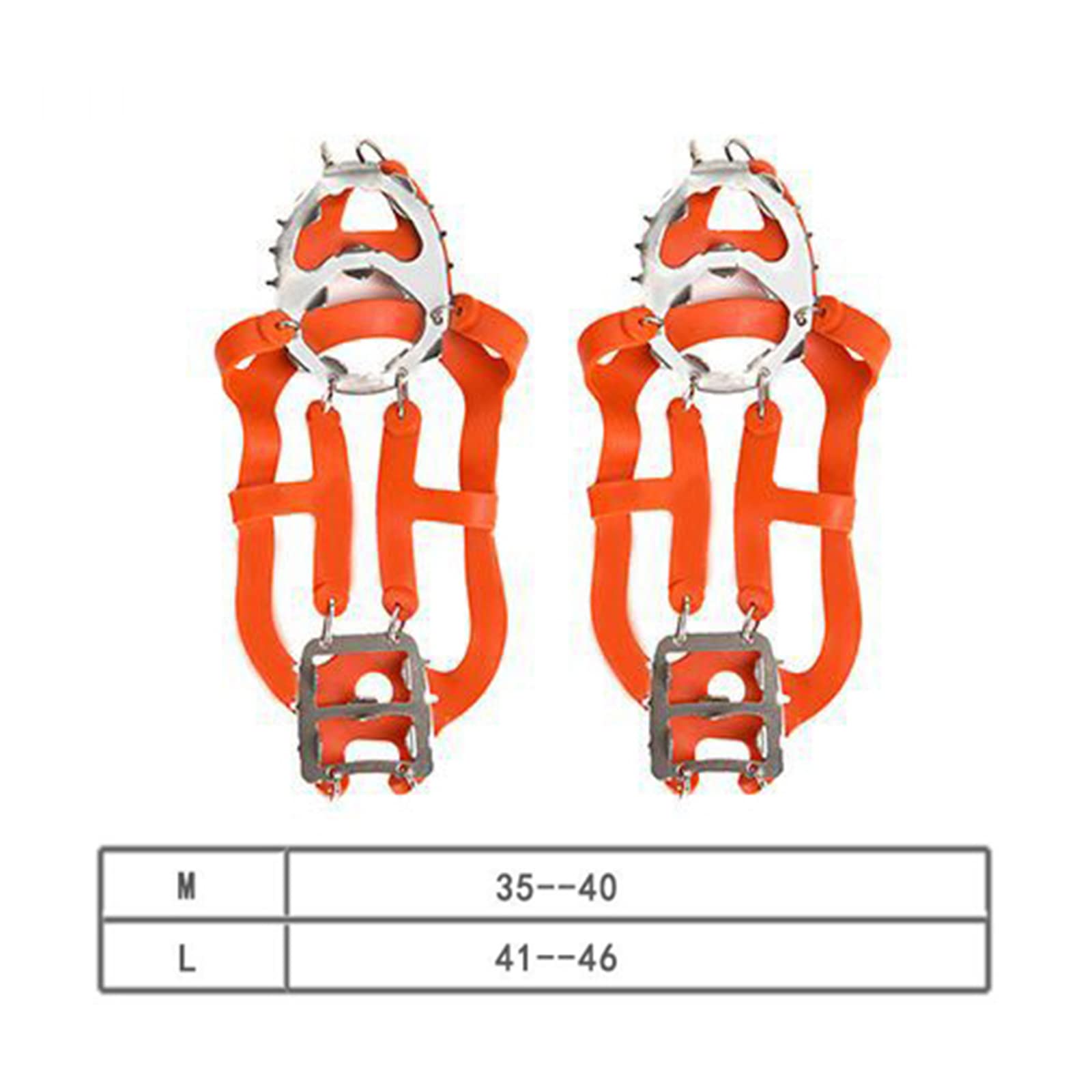 18 Teeth Steel Ice Gripper Spikes for Shoes - Anti Slip Crampons for Hiking, Climbing & Snow Walking - Durable Boot Cleats for Winter Safety & Traction