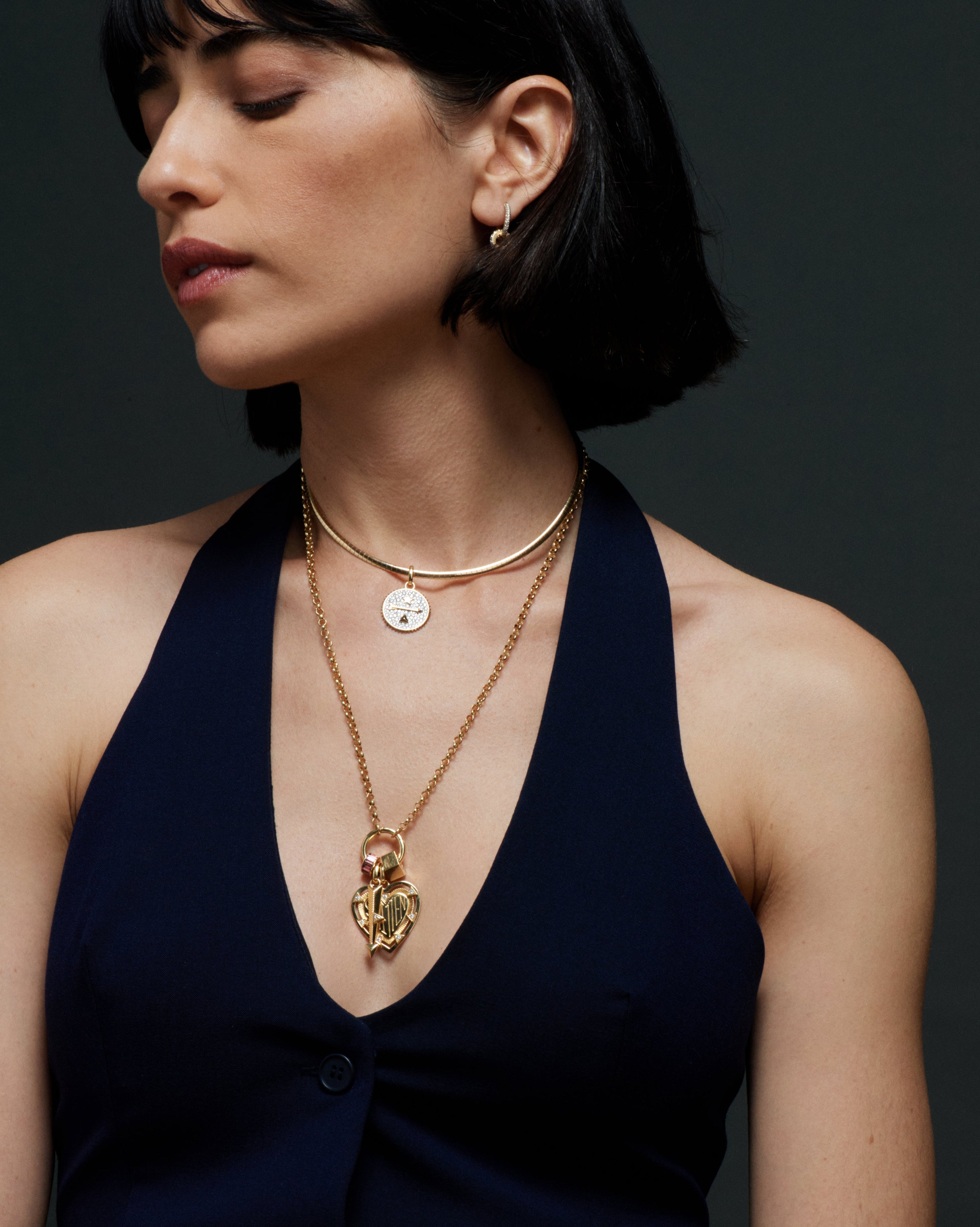 22K Yellow Gold Medium Belcher Open Chain Necklace - Elegant Layering Piece for Women, Perfect for Everyday Wear & Special Occasions