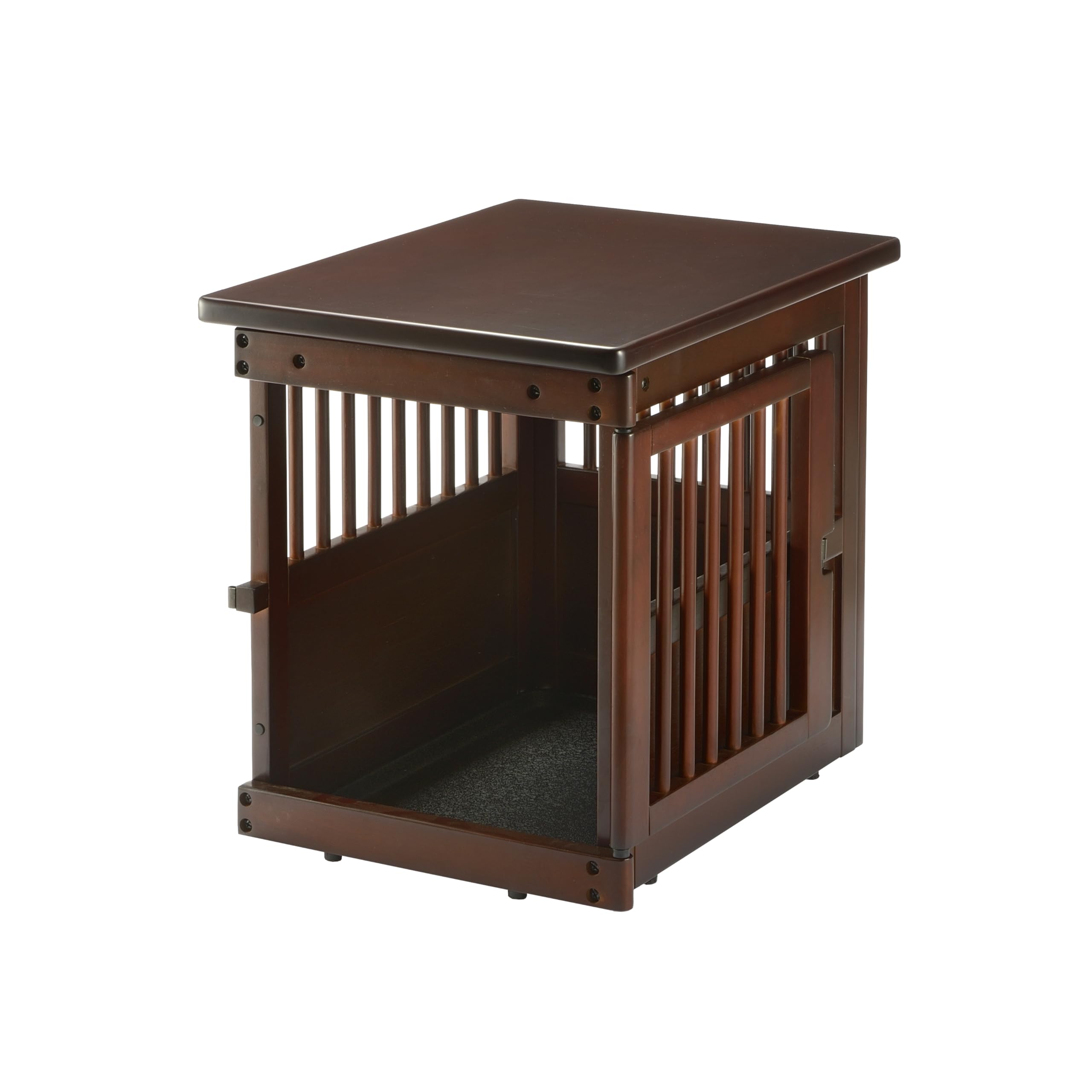 Richell 80004 Small Brown Pet Crate & Pen for Dogs & Cats - Portable Indoor/Outdoor Pet Kennel for Home, Travel & Training