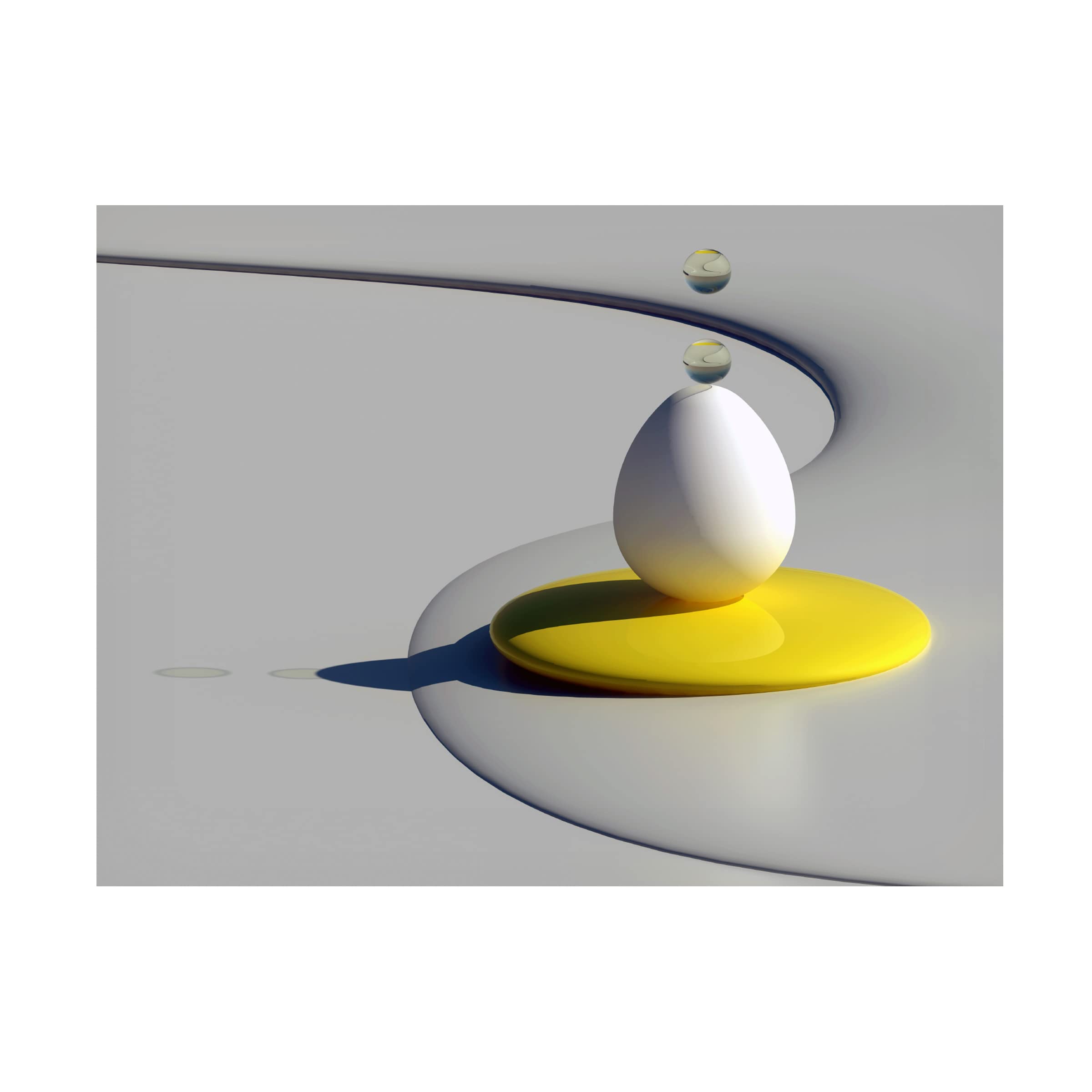 Trademark Fine Art 'Egg Shapes' Canvas Art by Antonyus Bunjamin Abe - Modern Abstract Wall Decor for Living Room, Bedroom & Office