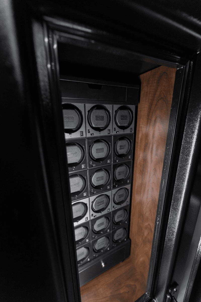 BlumSafe Professional Watch Winder - Secure Luxury Watch Storage with Burglar & Fire Protection - Perfect for Watch Collectors & Travel Use