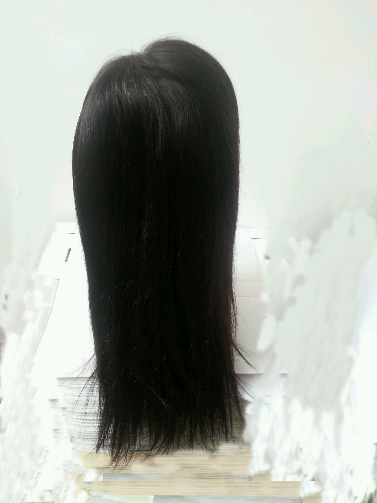 Brazilian Straight Silky Virgin Human Hair Lace Front Wig - 18 Inch Glueless Natural Black (Dyeable) for Everyday Wear, Parties & Special Occasions