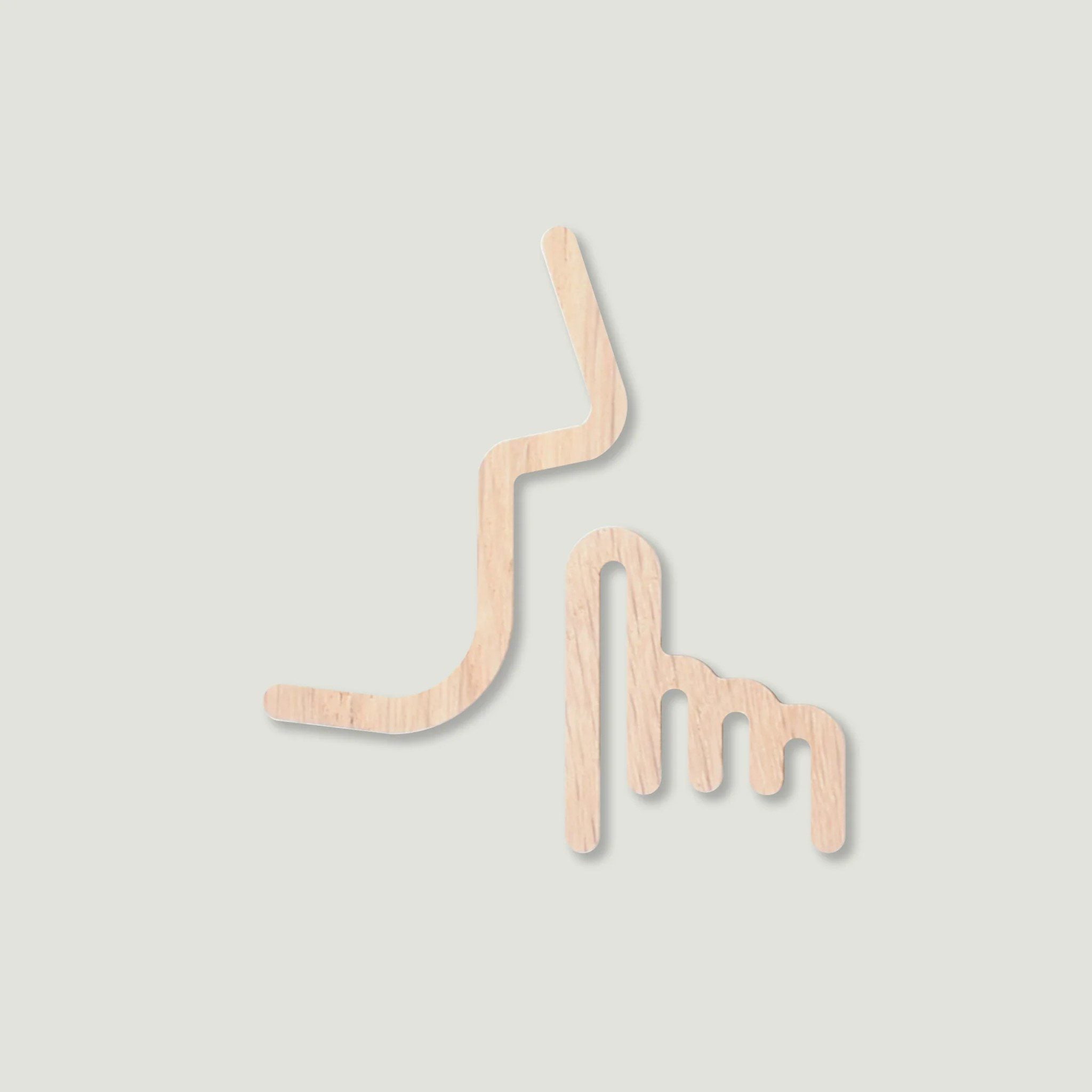 MOHEIM Be Quiet Sign - Elegant White Oak Wooden Door Hanger for Offices, Libraries & Quiet Spaces