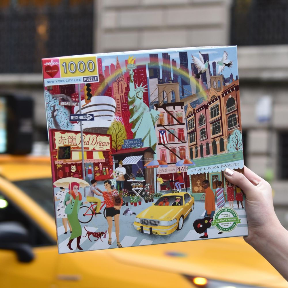 eeBoo 1000 Piece New York City Life Jigsaw Puzzle - Perfect for Family Game Night & Home Decor
