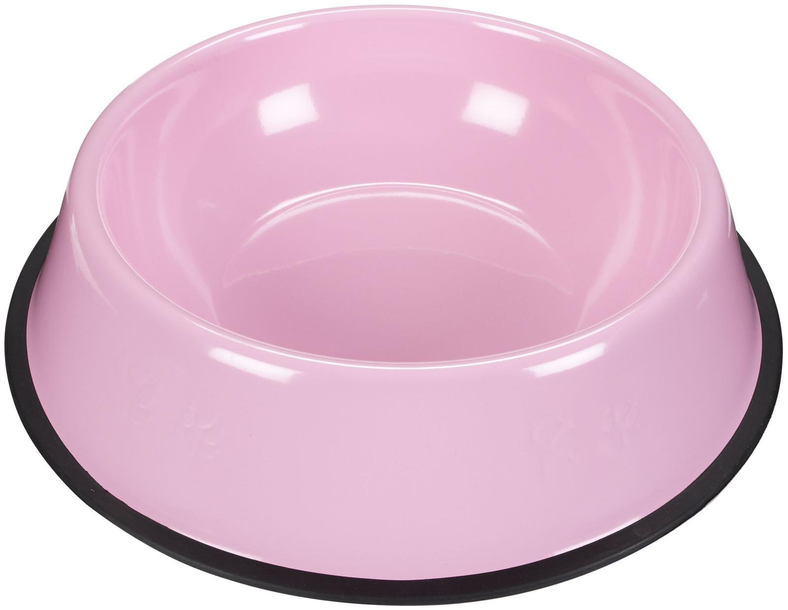 Platinum Pets 6.25-Cup Non-Slip Embossed Dog Bowl - Cotton Candy Pink | Durable Pet Food & Water Dish for Small to Medium Dogs - Perfect for Home, Travel & Outdoor Use