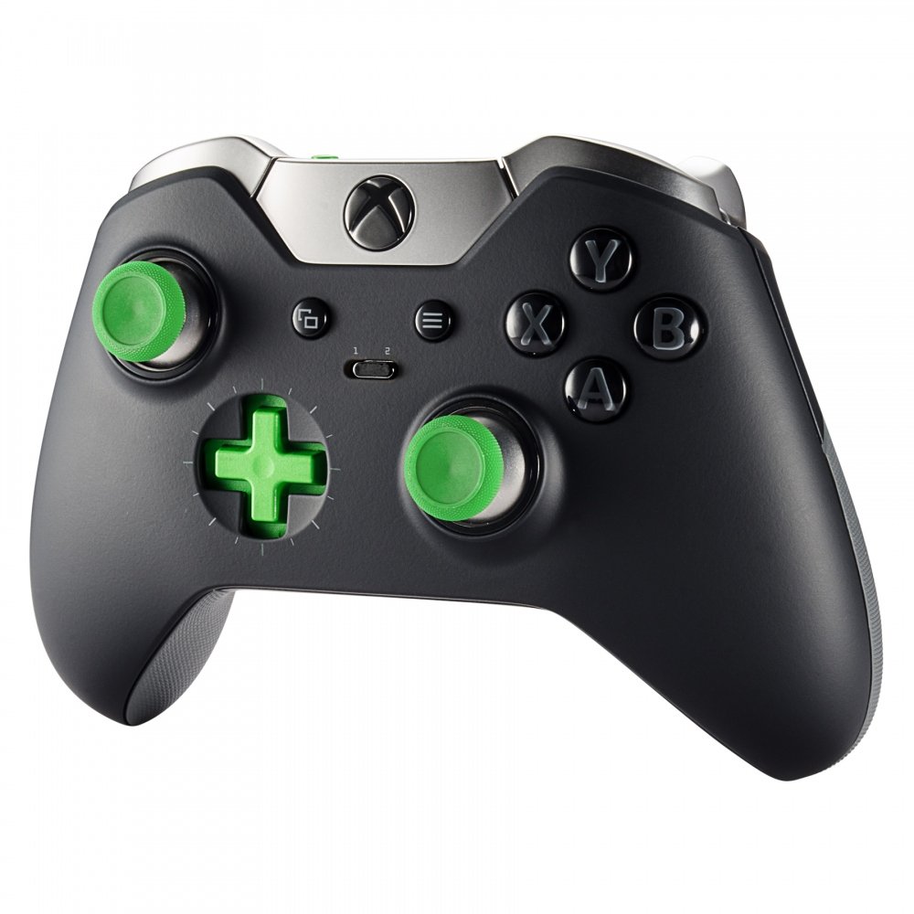 eXtremeRate 8-in-1 Metal Magnetic Thumbsticks & Analog Joysticks Kit with T8 Cross Screwdriver and Storage Case - Compatible with Xbox One S/X/Elite & PS4 Slim/Pro Controllers (Green) - Perfect for Gaming Enthusiasts and Controller Customization