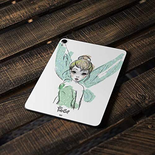 Premium Skinit Decal Skin for iPad Pro 12.9 Inch (2021 Model) - Official Disney Tinker Bell Watercolor Fairy Art Design | Protective Cover for Work, School & Travel