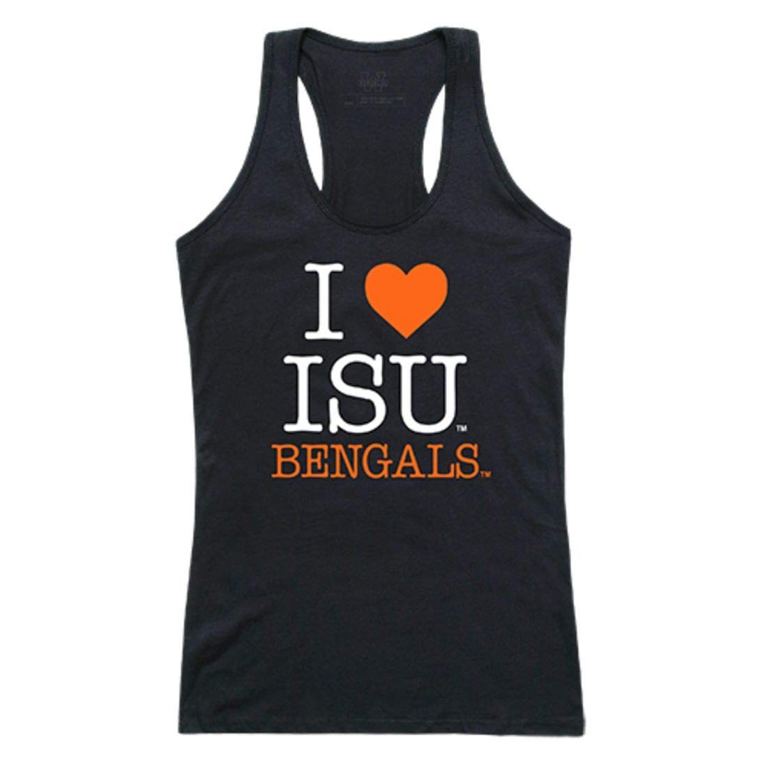 ISU Idaho State University Bengals Women's Love Tank Top Tee T-Shirt - Black | Comfortable Casual Wear for School Spirit & Game Day Outfits