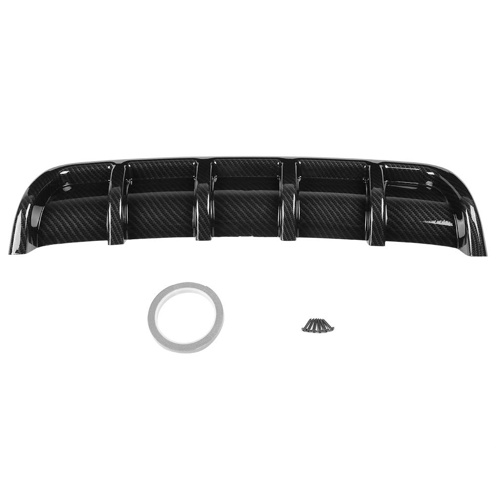 ABS Black Universal Car Rear Bumper Shark Fin Spoiler Diffuser - Aerodynamic Enhancement for Sedans, Coupes & Hatchbacks - Street Racing & Performance Upgrade Accessory