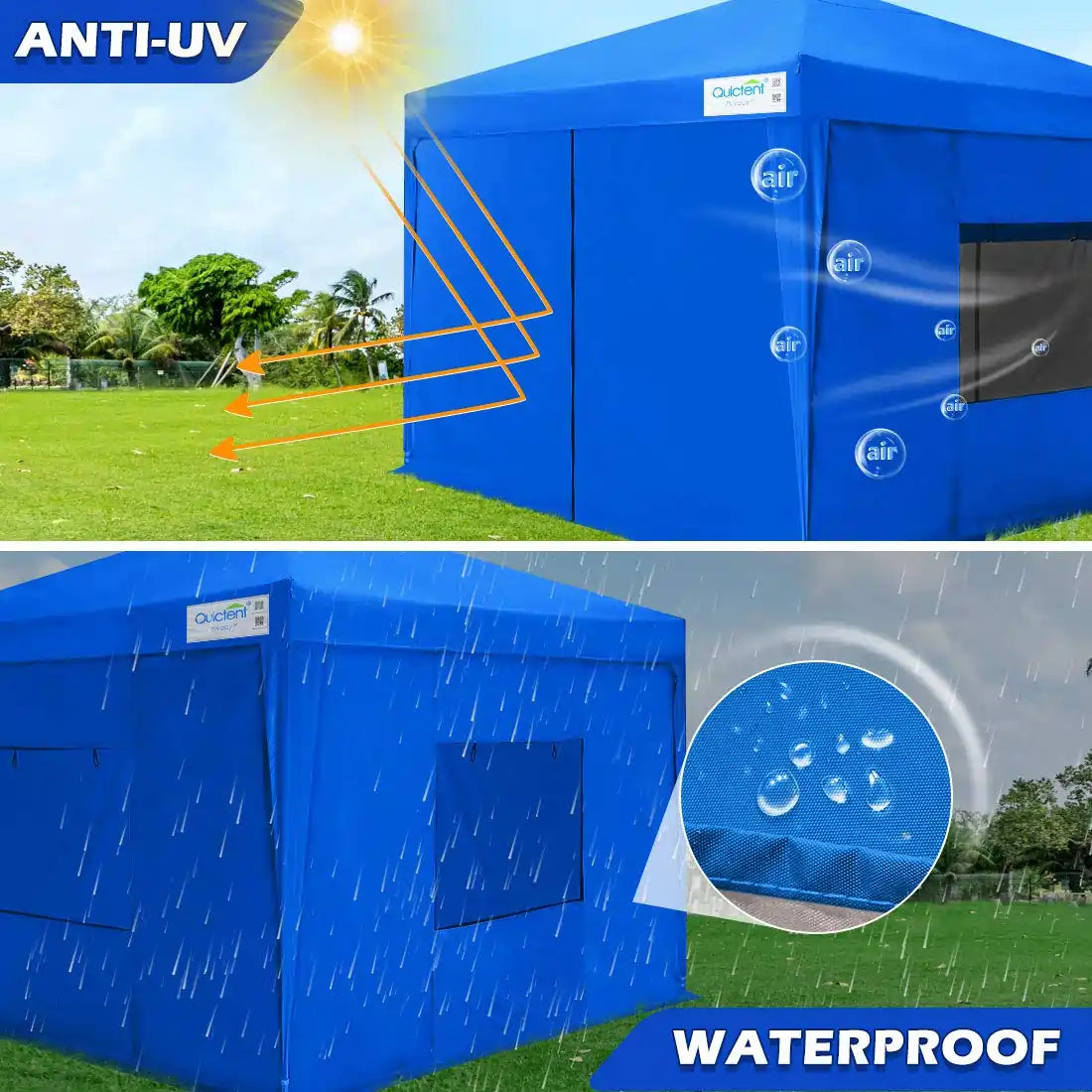 8' x 8' Pop Up Privacy Canopy Tent with Removable Side Walls - Perfect for Outdoor Events, Beach Parties, and Backyard Gatherings