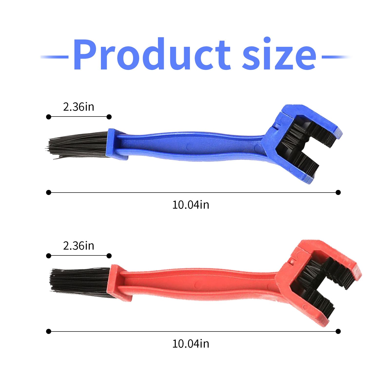 2-Pack Bike & Motorcycle Chain Cleaning Kit - Chain Washer & Brush Set for Mountain Bikes, Dirt Bikes & Road Bikes - Blue & Red Motorcycle Accessories for Easy Chain Maintenance & Deep Cleaning