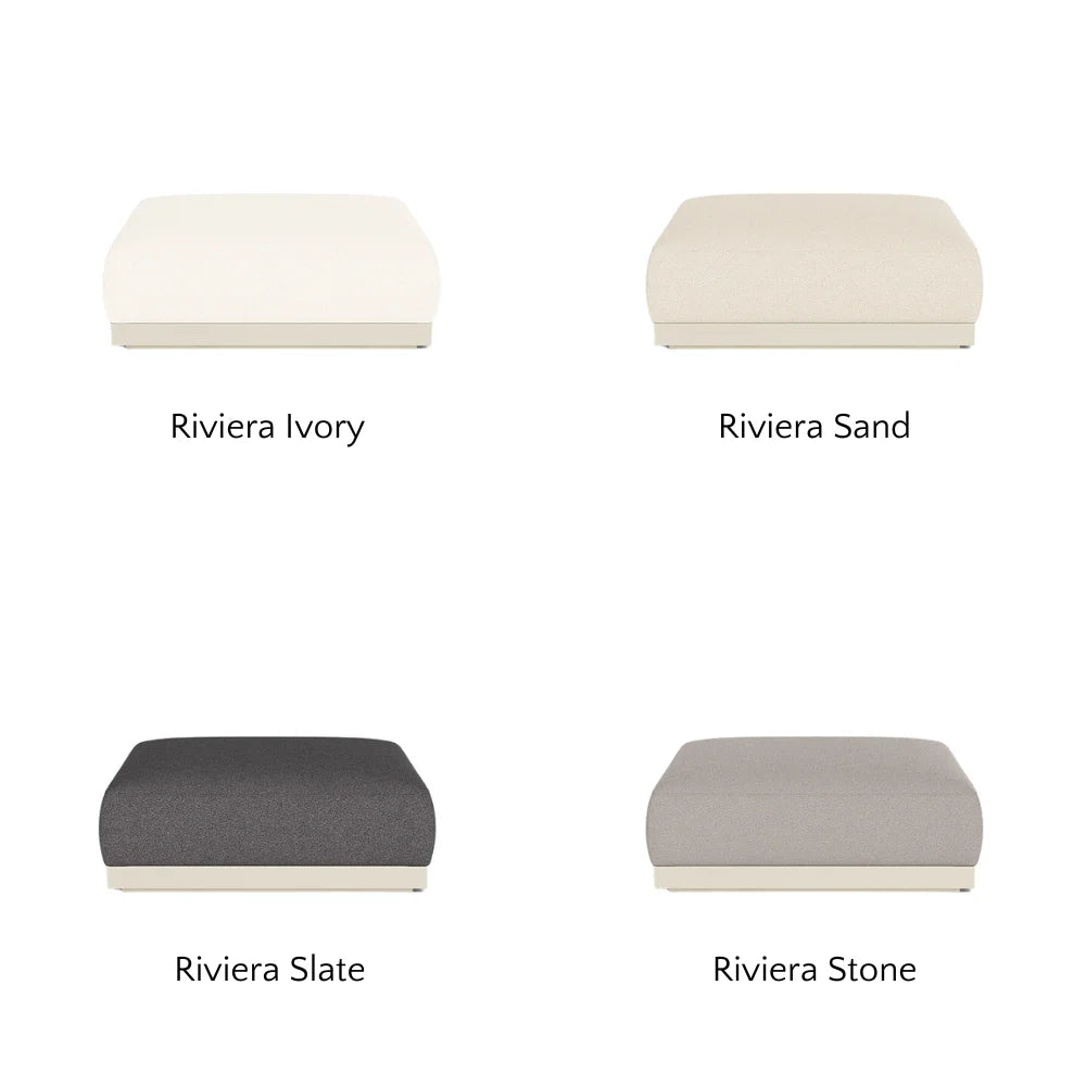 Amalfi Outdoor Ottoman - Waterproof & Weather-Resistant Patio Furniture with Storage - Perfect for Garden, Deck, Poolside, and Backyard Relaxation