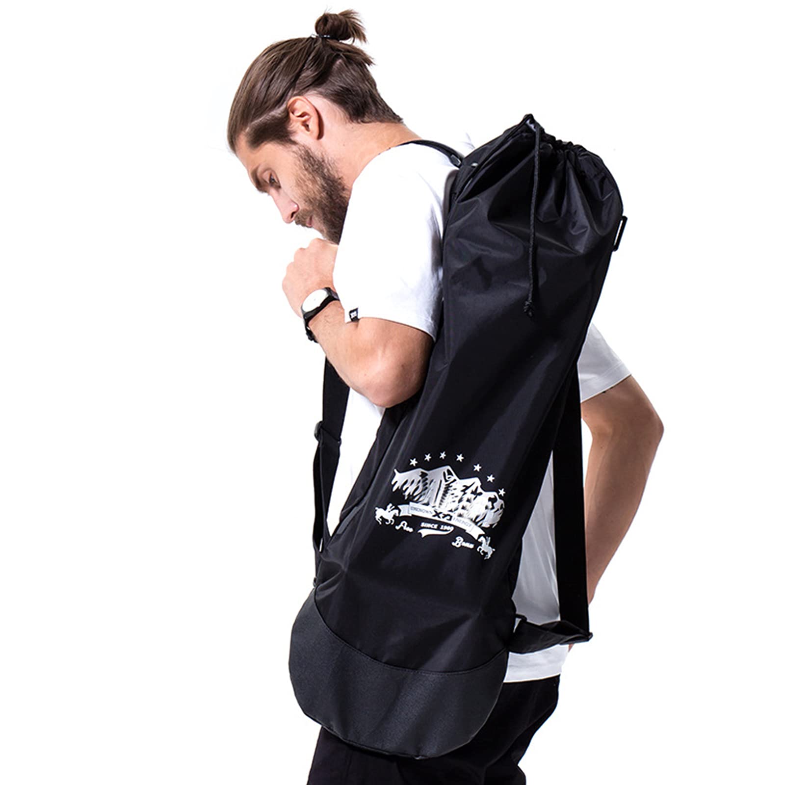 Xiaojun Skateboard Backpack - Foldable Waterproof Electric Land Surfboard Bag with Adjustable Shoulder Straps | High-Capacity Travel Backpack for Commuting, Campus & Outdoor Sports | Perfect Gift for Skateboarders